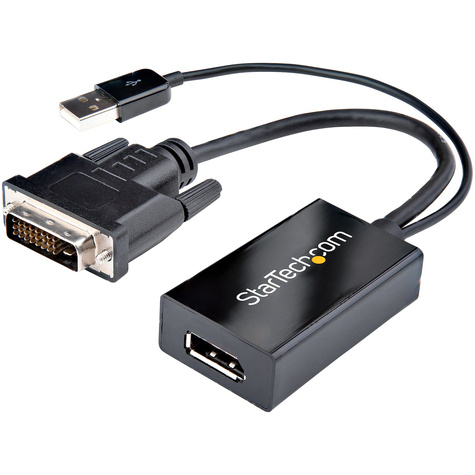 STARTECH STARTECH DVI naar DisplayPort adapter met USB Power - DVI-D naar DP video adapter - 1920 x 1200 - Videoadapter