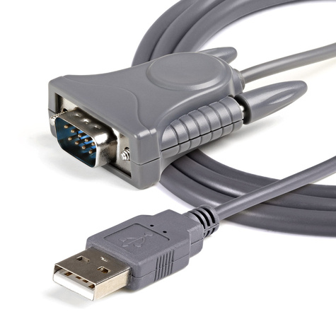 STARTECH USB naar RS232 DB9/DB25 Seriële Verloopkabel - M/M - Seriële adapter - USB 2.0 - grijs