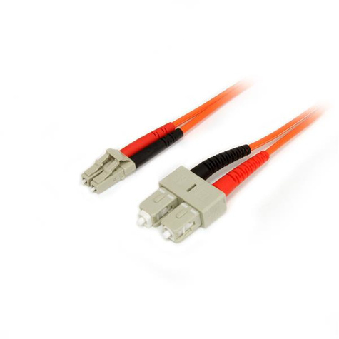 STARTECH 2m Fiber Optic Cable - Multimode Duplex 50/125 - LSZH - LC/SC - OM2 - LC to SC Fiber Patch Cable - Netwerkkabel