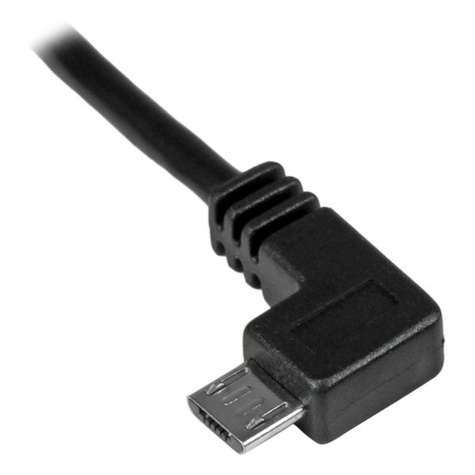 STARTECH 1m Micro-USB oplaad en sync kabel - M/M - Micro-USB haaks naar links - USB naar Micro USB oplaadkabel