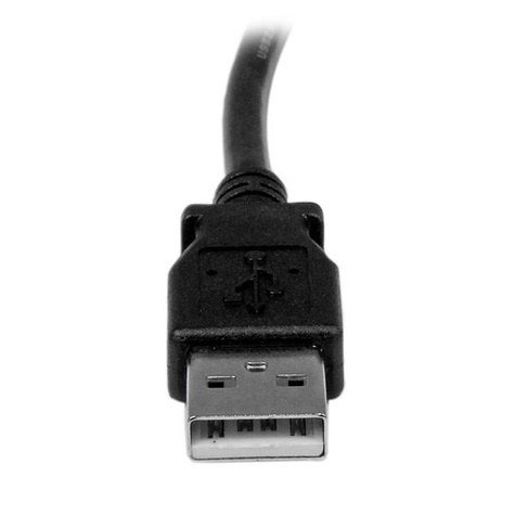 STARTECH 2 m USB 2.0 A naar rechtshoekige B-kabel ? M/M - USB-kabel - USB type B (M) naar USB (M) - USB 2.0 - 2 m - 90 connector - zwart