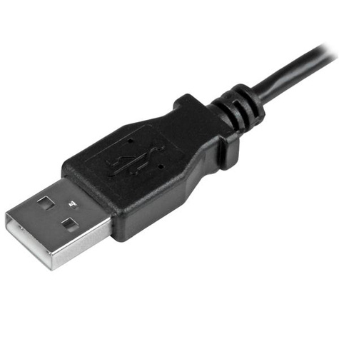 STARTECH 1m Micro-USB oplaad en sync kabel - M/M - Micro-USB haaks naar links - USB naar Micro USB oplaadkabel