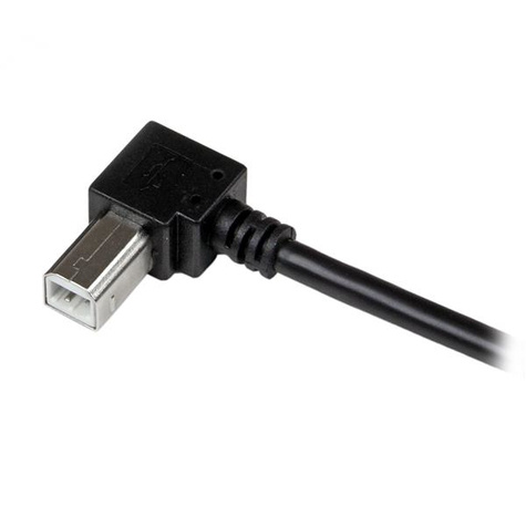 STARTECH 2 m USB 2.0 A naar rechtshoekige B-kabel ? M/M - USB-kabel - USB type B (M) naar USB (M) - USB 2.0 - 2 m - 90 connector - zwart