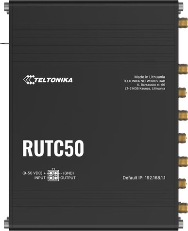 Teltonika Upgraded version of RUTC50 with expanded flash and RAM memory eSIM and TPM chip.