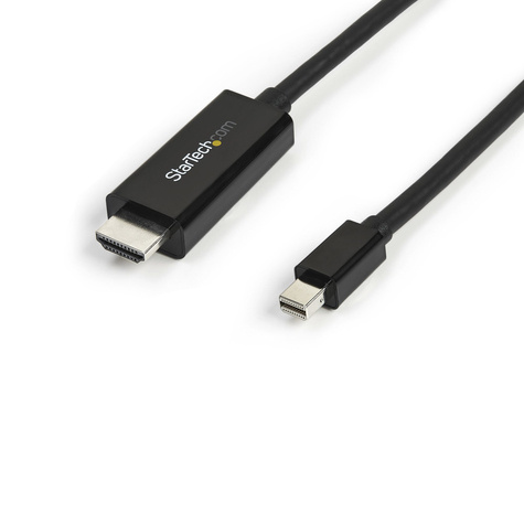 STARTECH STARTECH Mini DisplayPort naar HDMI adapterkabel - mDP naar HDMI adapter met geïntegreerde kabel - zwart - 3 m