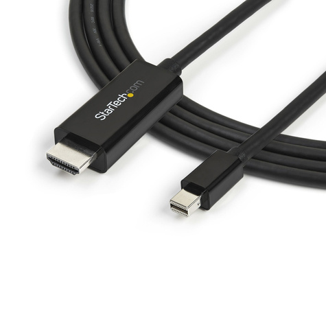 STARTECH Mini DisplayPort naar HDMI adapterkabel - mDP naar HDMI adapter met geïntegreerde kabel - zwart - 3 m