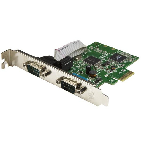 STARTECH STARTECH 2 poorts PCI Express seriële kaart met 16C1050 UART - RS232 - PCIe serial card met Dual Channel 16C1050 UART