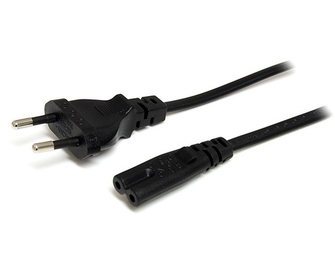 STARTECH STARTECH 2m Laptop Stroomkabel, EU Plug naar C7, 2.5A 250V, 18AWG, Laptop Vervangkabel, Printer Voedingskabel