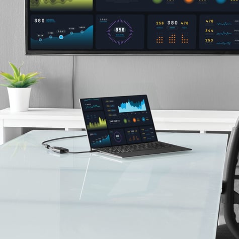 STARTECH USB-C to VGA Adapter - Black - 1080p - Video Converter For Your MacBook Pro - USB C to VGA Display Dongle