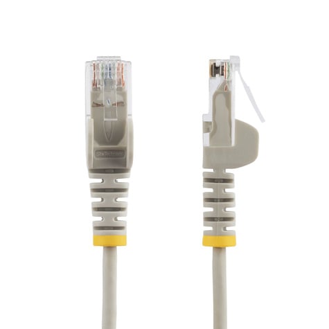 STARTECH 1.5 m CAT6 kabel - slanke CAT6 netwerkkabel - grijs - Snagless RJ45 connector - Gigabit Ethernet kabel