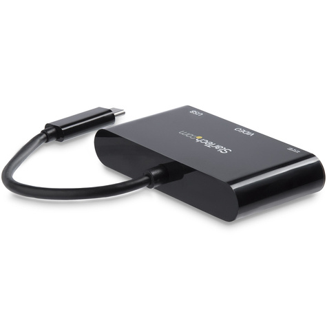 STARTECH USB-C naar VGA multifunctionele adapter met Power Delivery en USB-A poort - USB Type-C naar VGA