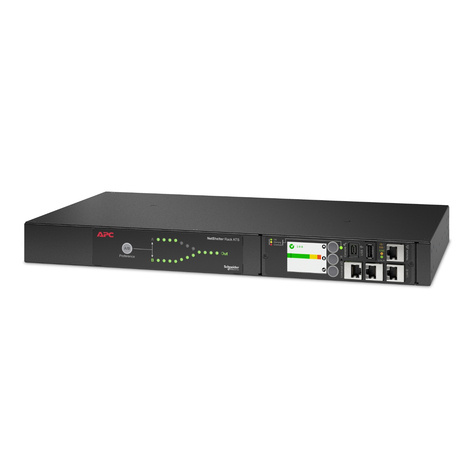 APC Automatische doorvoerschakelaar (rack-uitvoering) - AC 207-253 V - 2000 VA - 1-fase - USB, Ethernet 10/100/1000 - uitgangen: 12 - 1U - zwart