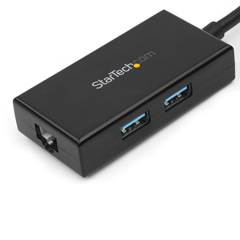 STARTECH USB 3.0 naar Gigabit Netwerk Adapter met ingebouwde 2-Poorts USB Hub - Native Driver Support