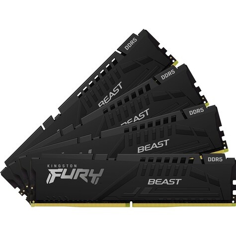 Kingston 128GB 5200MT/s DDR5 CL40 DIMM (Kit of 4) FURY Beast Black XMP