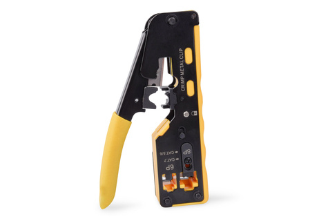 DIGITUS Multi Modular Crimping Tool Pass through Suitable for 6P,8P, CAT 6, EZ 8P8C Plug