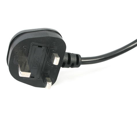 STARTECH 1m UK Computer Stroomkabel, BS 1363 naar C7, 2.5A 250V, 18AWG, Zwart, UK Laptop Vervangkabel