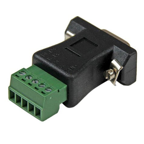 STARTECH RS422 RS485 Seriële DB9 naar klemmenblok adapter - Seriële adapter - 5-pins afsluitbeveiliging naar DB-9 (M)