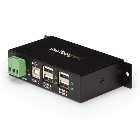 STARTECH Rackmount USB 2.0 Hub - 4 Port Rugged Industrial USB 2.0 Hub - Hub - 4 x USB 2.0
