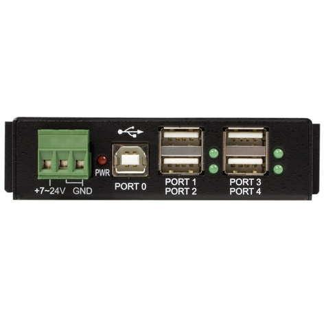 STARTECH Rackmount USB 2.0 Hub - 4 Port Rugged Industrial USB 2.0 Hub - Hub - 4 x USB 2.0