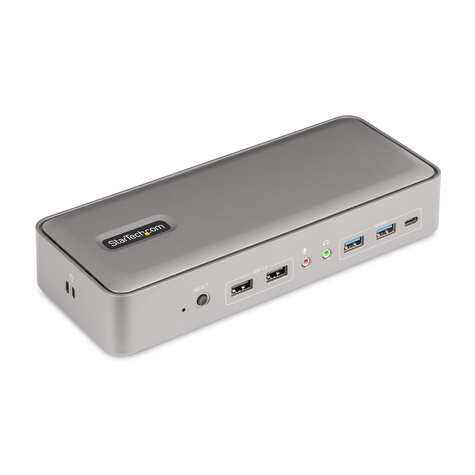 STARTECH STARTECH Dual-Laptop USB-C KVM Docking Station, Dual Monitor 4K 60Hz DisplayPort Dock