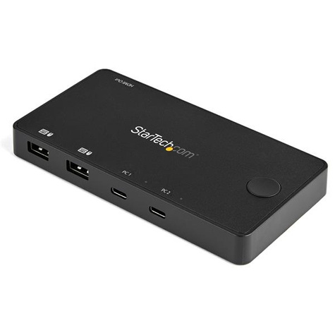 STARTECH 2 Port USB C KVM Switch, 4K 60Hz HDMI, Compact Dual Port UHD USB Type C Desktop Mini KVM Switch