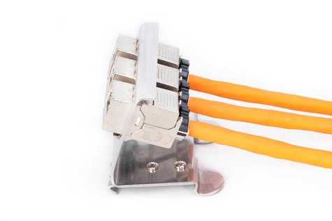 DIGITUS DIN rail adapter voor 3x Keystone modules Metalen versie