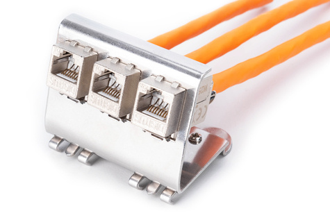 DIGITUS DIN rail adapter voor 3x Keystone modules Metalen versie