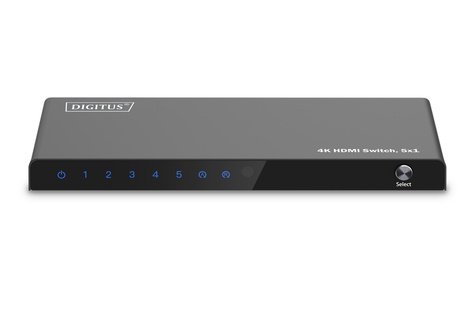 DIGITUS 5x1 HDMI-switch, 4K/60Hz HDCP 2.3