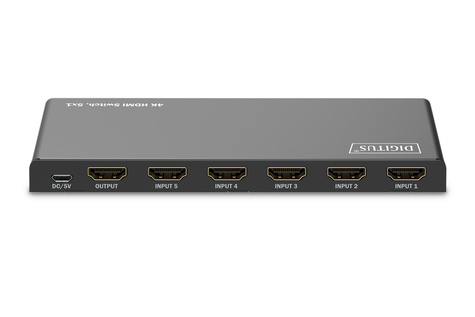DIGITUS 5x1 HDMI-switch, 4K/60Hz HDCP 2.3