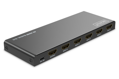 DIGITUS 5x1 HDMI-switch, 4K/60Hz HDCP 2.3