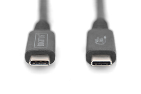 DIGITUS USB 4.0 aansluitkabel, type - C naar type - C max. resolutie 8K@60Hz, PD3.1, 40Gbits/s, 1m, bw