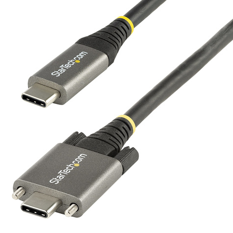 STARTECH 1m Vergrendelbare USB-C Kabel met Zijschroef, 10Gbps, USB 3.1/3.2 Gen 2 Type-C Kabel