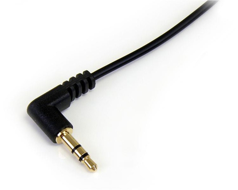 STARTECH 30cm 3,5mm Slank naar Haaks Stereo Audiokabel - M/M - Audiokabel - mini-phone stereo 3.5 mm male naar mini-phone stereo 3.5 mm male