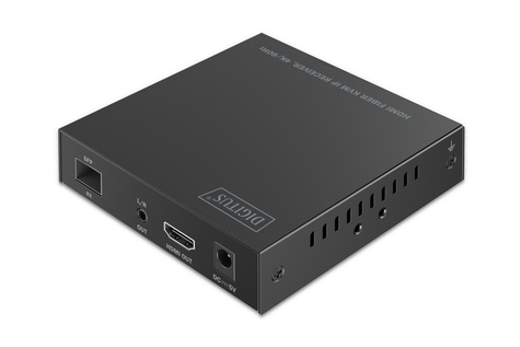 DIGITUS HDMI vezelontvanger voor DS-55348 4K/60Hz, 40 km/300 m, IP 1G, zwart