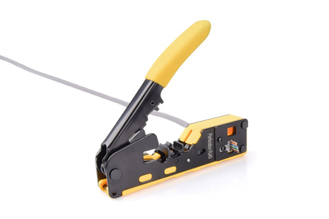 DIGITUS Multi Modular Crimping Tool Pass through Suitable for 6P,8P, CAT 6, EZ 8P8C Plug