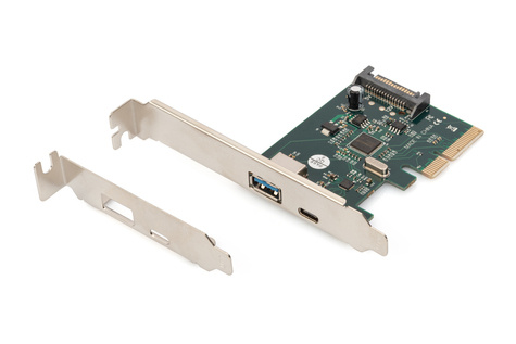 DIGITUS PCIe-kaart, USB Type-C + USB Type-A, tot 10 GB/s