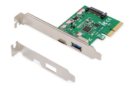 DIGITUS PCIe-kaart, USB Type-C + USB Type-A, tot 10 GB/s