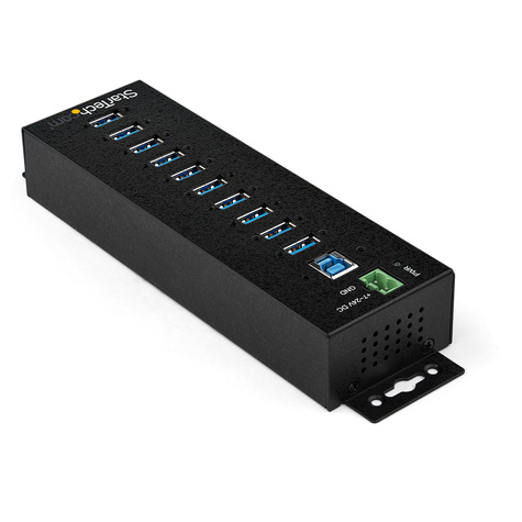 STARTECH 10-poorts industriële USB 3.0 hub - inclusief externe voedingsadapter - ESD  350W overspanningsbeveiliging (HB30A10AME)