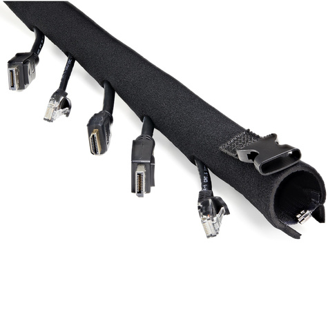 STARTECH 1m Kabelmantel uit Neopreen Rubber met Rits en Gesp