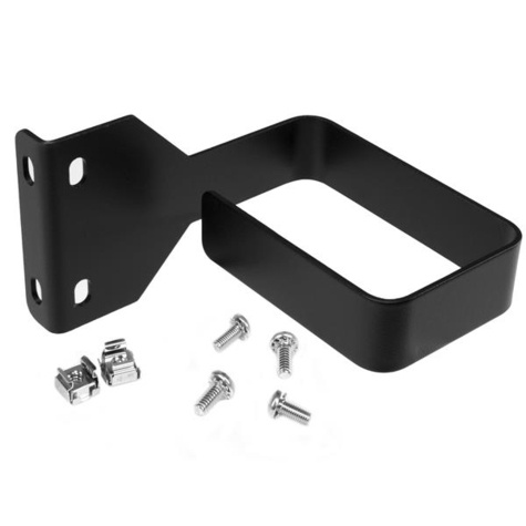 STARTECH Multidirectionele verticale kabel-D-ringhaak voor serverracks - 6 x 10 cm - Kabelmanagementring - zwart - 1U