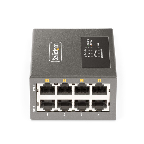 STARTECH 4-Port Multi-Gigabit PoE++ Injector, 5/2.5G Ethernet (NBASE-T), PoE/PoE+/PoE++ (802.3af/802.3at/802.3bt)