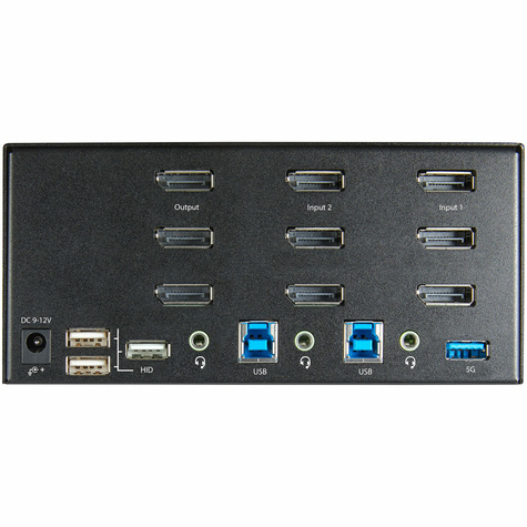 STARTECH 2 Port Dual Monitor KVM HDMI Switch, 4K 60Hz Ultra HD HDR, Desktop Hub 4K HDMI 2.0 KVM
