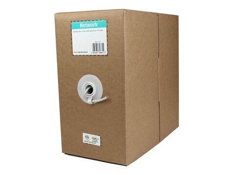 STARTECH 1000 ft Bulk Roll of Gray CMR Cat5e Solid UTP Cable - RJ45 Patch Cable - Cat 5e Patch Cable