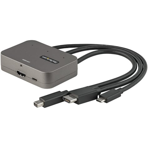 STARTECH STARTECH 3-in-1 Multiport naar HDMI Adapter - 4K 60Hz USB-C, HDMI of Mini DisplayPort naar HDMI Converter