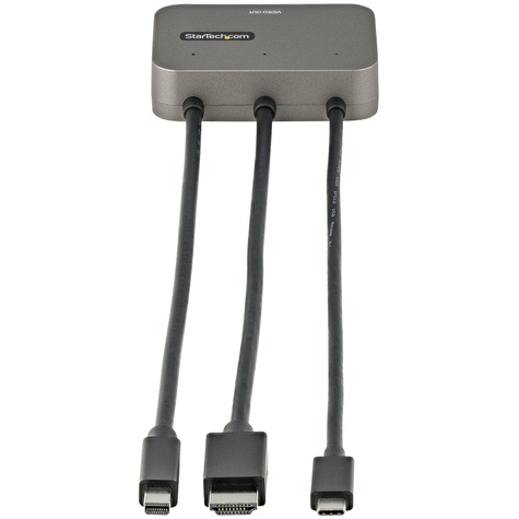 STARTECH 3-in-1 Multiport naar HDMI Adapter - 4K 60Hz USB-C, HDMI of Mini DisplayPort naar HDMI Converter