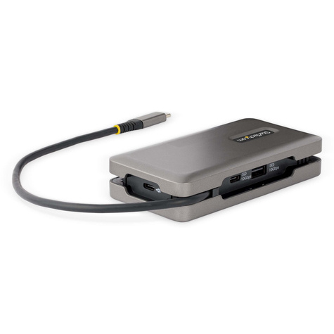 STARTECH USB-C Multiport Adapter, HDMI/VGA, 4K 60Hz Video, 3-Port USB Hub, 100W Power Delivery Pass-Through