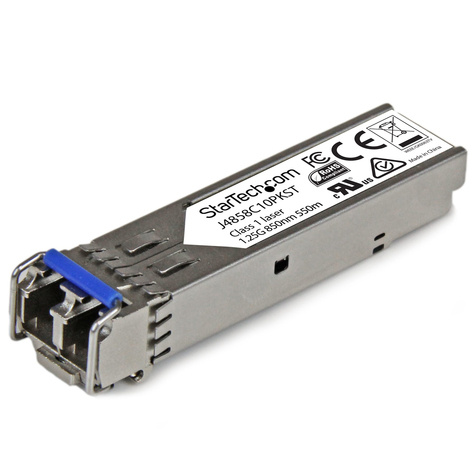 STARTECH STARTECH Gigabit Fiber SFP Transceiver Module - HP J4858C Compatibel- MM LC met DDM - 550m - 1000Base-SX - 10 stuks - SFP