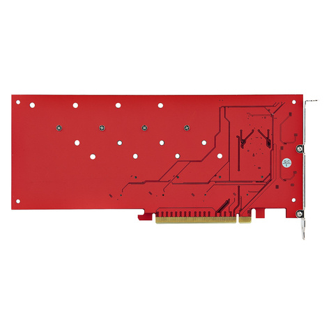 STARTECH Quad M.2 PCIe Adapter Card, x16 Quad NVMe or AHCI M.2 SSD to PCI Express 4.0, Up to 7.8GBps/Drive