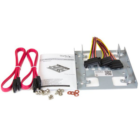 STARTECH Dubbele 2,5 inch naar 3,5 inch HDD-steun voor SATA harde schijven - 2,5 " naar 3,5 " steun - Storage bay adapter