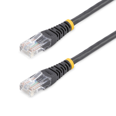 STARTECH Cat5e Gegoten RJ45 UTP Netwerkkabel - Verbindingskabel - RJ-45 (M) naar RJ-45 (M) - 15 m - UTP - CAT 5e - gevormd - zwart